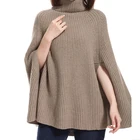 Cashmere Luxurious Top Knitted Poncho with Sleeves