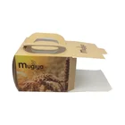 Custom Color Printing Transparent Window Birthday Cake Box with Handle
