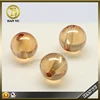 Wholesale drilled from top to bottom ball shape champagne cz beads
