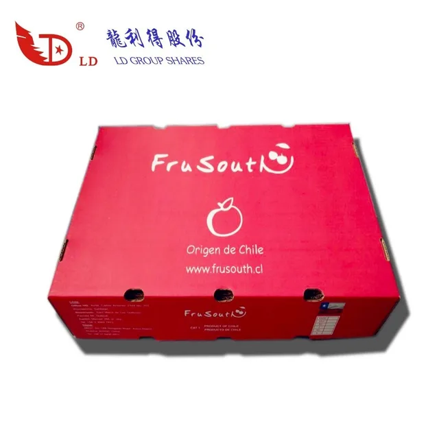 corrugated fruit cherry peach carton paper box for packaging and