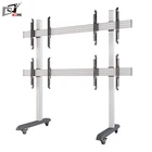 Support 2x2 Seamless Splicing Standing Display Stand TV With Wheels