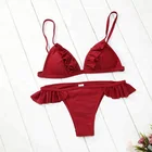 FEIBUSHI Girls Swimwear Buckle Two Piece Bathing suits Thong Biquini Brazilian Beachwear