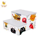 Toffy & Friends kids wooden step stool safe for child in Monster design