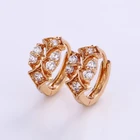 25368 Latest design rose gold color turkish huggie earrings