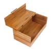 Good Quality Custom Home Storage Food Container Bin 100% Natural Bamboo Bread Box