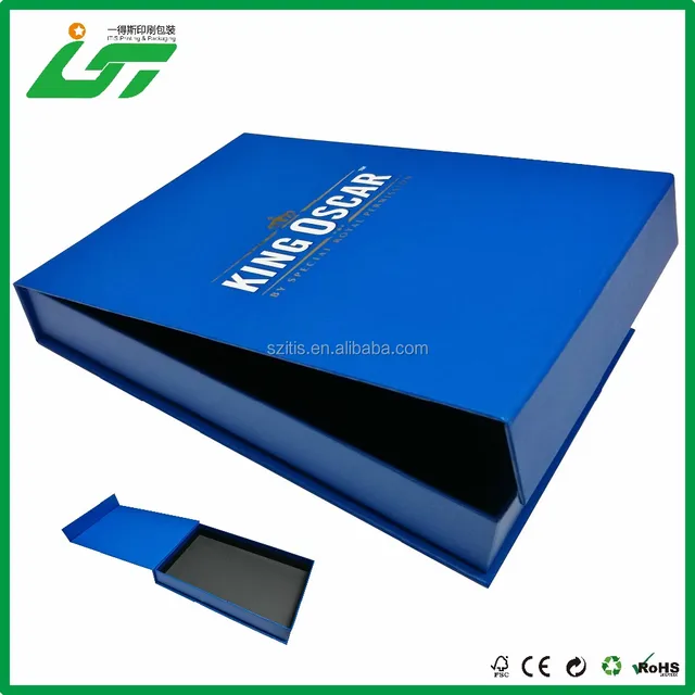 custom packaging clothes cardboard paper gift box with blue