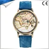 Superior Hot!2016 n Unisex Watches Casual Fashion Jean Strap Map Plane Watches New Hour Clock Factory Price LW051