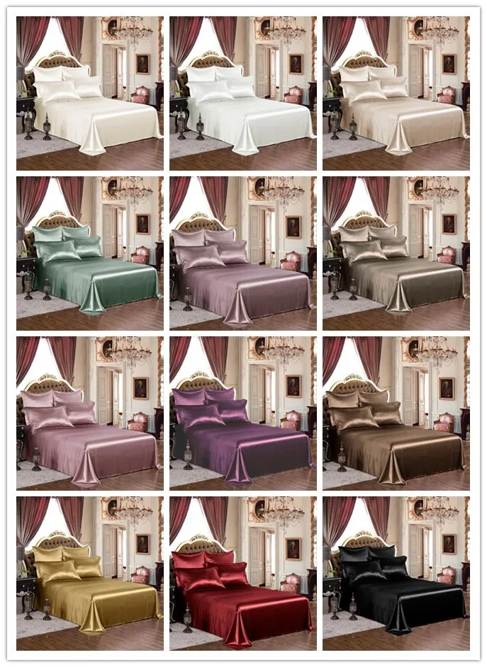 19 momme 100% mulberry silk bed sheets for home