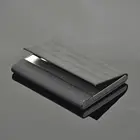 Slim stainless steel pu calling name card holder metal leather blocking luxury men business card holders