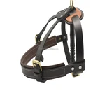 luxury Genuine Leather dog vest harness