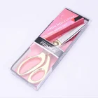9.5 inch stainless steel blade and Zinc alloy golden plated handle sewing scissors for fabric cutting