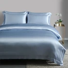 Taihu Snow Luxury Silk Satin Bedding Pure Mulberry Silk Duvet Cover Set, Silk Sheets, Oeko-Tex Qualified