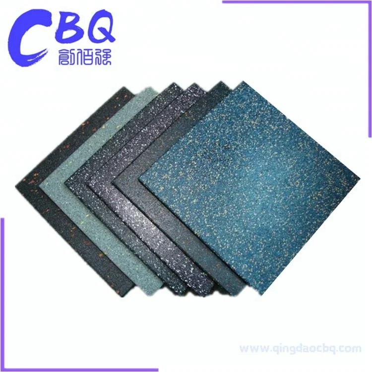 Elastic Laminated Square Rubber Heat Resistant Floor Mat Tile