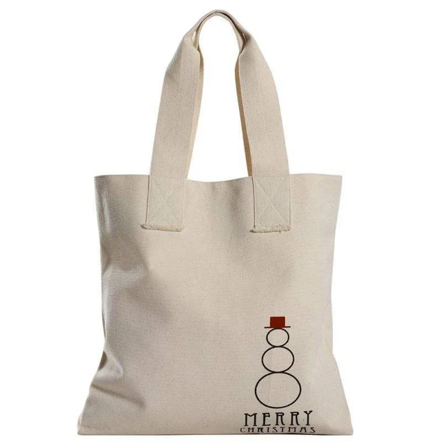 recyclable carry shopping tote calico cloth cotton canvas bag