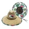 Australia chapeus palha custom logo patch dye brown lifeguard surf safari straw hat