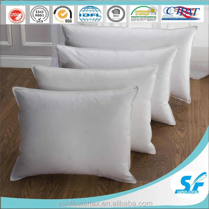 綿の布233tダニshell418x18" 20×20" の羽毛の枕枕インサート-枕問屋・仕入れ・卸・卸売り