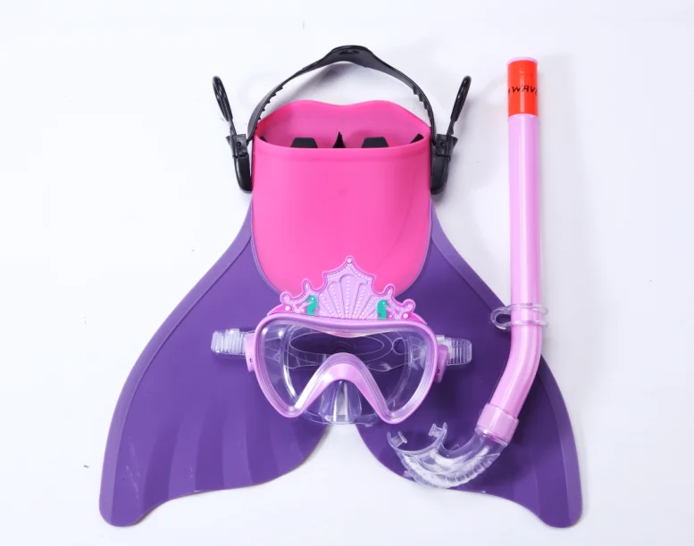 Snorkeling Kit Kids Pink Mono Fins Diving Mask Fin Snorkel Set Buy