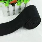Professional Manufacturer Custom High Tenecity Durable 5cm Wide Black Woven Textile Elastic Band