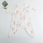 Muslin tree cotton newborn kids baby boy girl white infant clothes romper