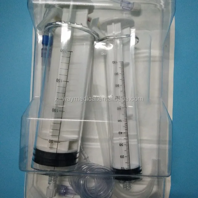 Dual chamber nemoto 200ml auto injection syringe