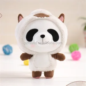 zodiac peaceful panda in sheep soft plush cute mascot toy