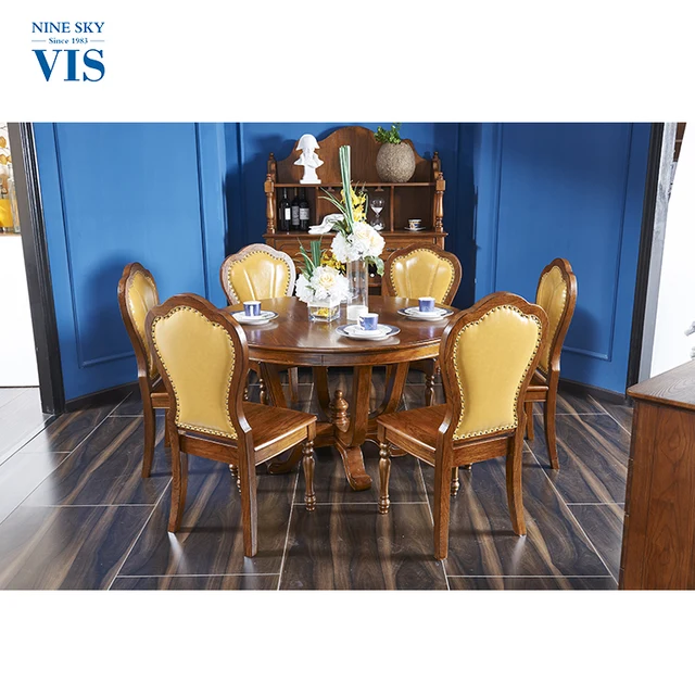 Home Decor Solid Wood Royal Dining Room Sets Furniture Luxury