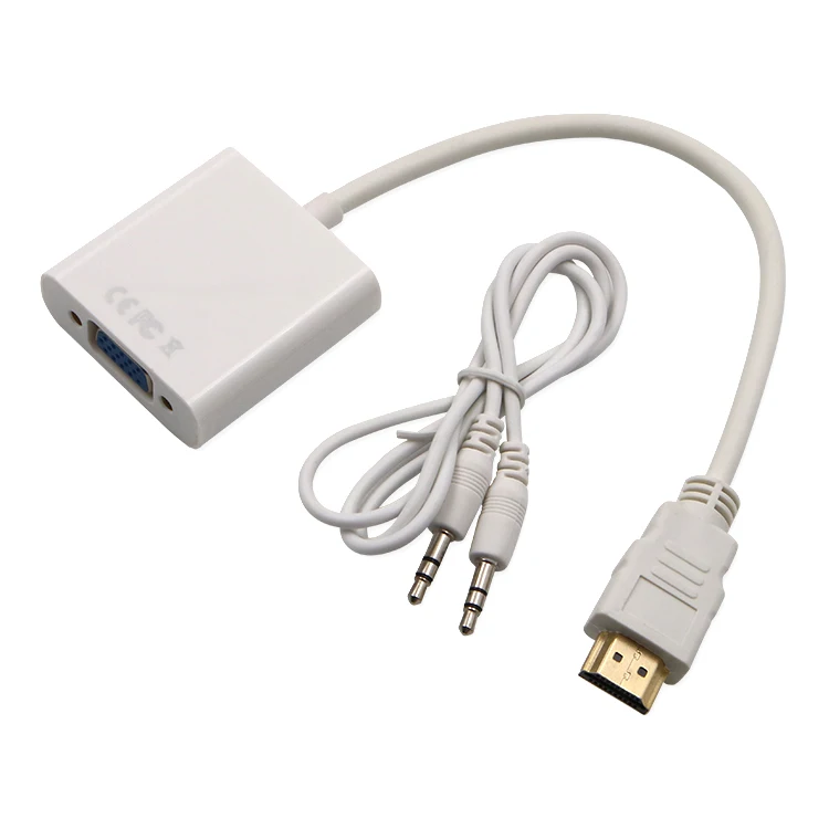 Laptop desktop computer connected monitor High definition HDMI to VGA - ANKUX.COM