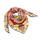 Custom Made 100% Silk Scarf Hand Rolled Hem Twill Silk Scarf Large Square