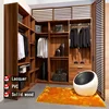 Modern solid wood L shaped wardrobe