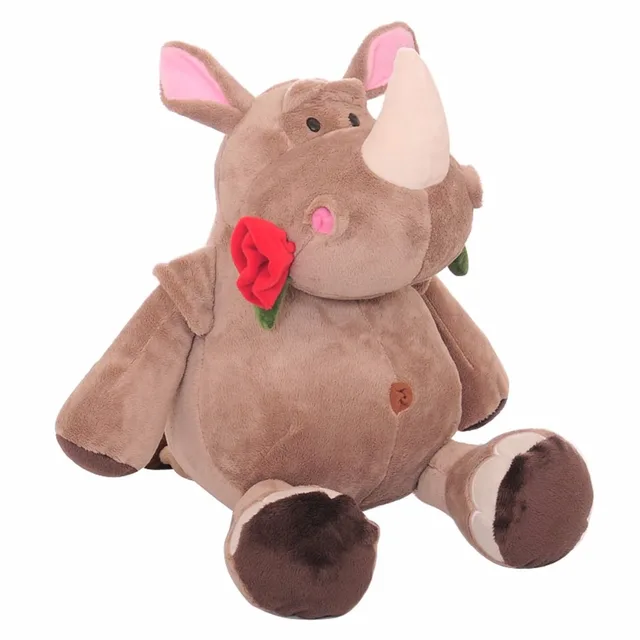 valentine day gift furry cuddly rhinoceros animal plush stuffed