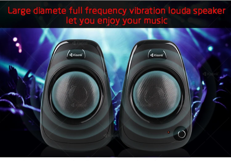 USB 2.0 wired mini 3.5mm jack speakers system parlantes for desktop laptop pc - ANKUX.COM