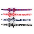 Fashion Stripe Pet Dog Bowknot Cloth Puppy Dog Cat Collars