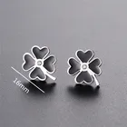 four leaf clover 925 sterling silver earring factory china