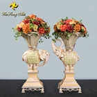 Thailand style resin elephant statue, resin elephant vase figurine for home or hotel decor