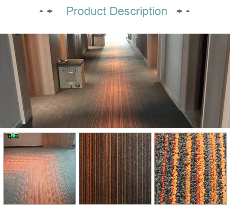 Removable Decorative 50x50 Commercial Nylon Carpet Tile