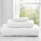Wholesale 100%cotton white hotel bath towel set