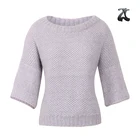 Fancy 3/4 Sleeve Ladies Pullovers Sweater Simple Fashion Loose Casual Women Sweater
