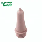 42g Weight Calf Bottle Nipples Pink Small Teats 6mm Bilateral L Shaped Hole