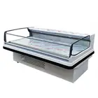 High efficiency deli food display fridge 2.5m luxury fresh meat display chiller