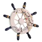 new products Ornamental Home Nautical Wall Marine Decor Wood Pirate Ship Helm Wheel