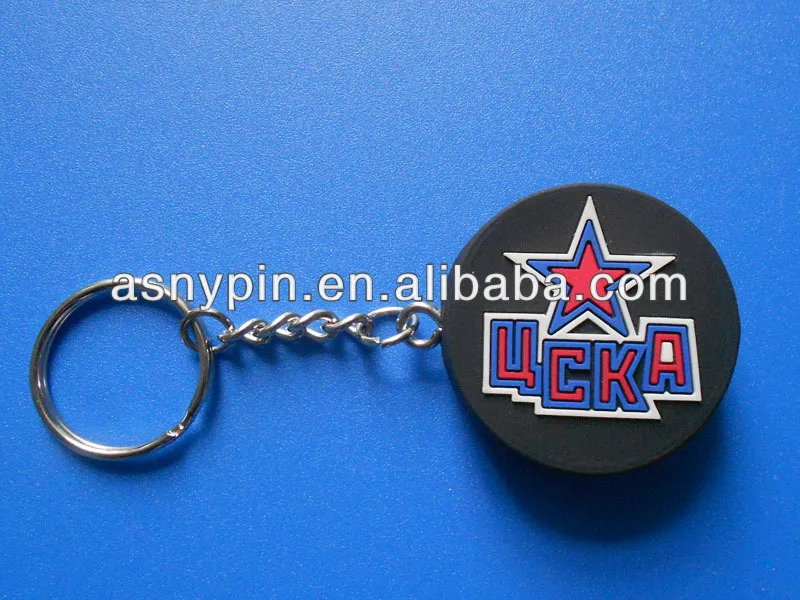 custom gifts red star double-deck rubber soft pvc key chain/key