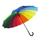 16 colors promotional rainbow straight umbrella