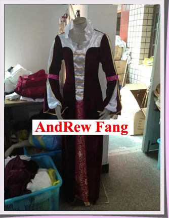 Rose Team-Free Shipping Custom Made Civil War Dress Southern Belle Red & Black Dress Sexy Carnival Halloween Costume