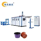 Plastic PP flower pot thermoforming machine with in mould hole punching