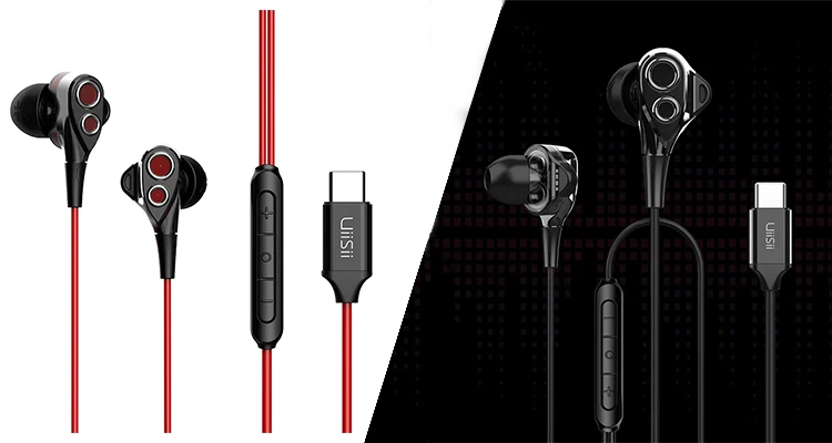 UiiSii C8 TYPE-C Voice Change Headphones Earphones with Interchangeable Sound Modes Gaming Earphones - ANKUX.COM