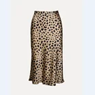 Animal print new design fashion women satin midi summer skirt