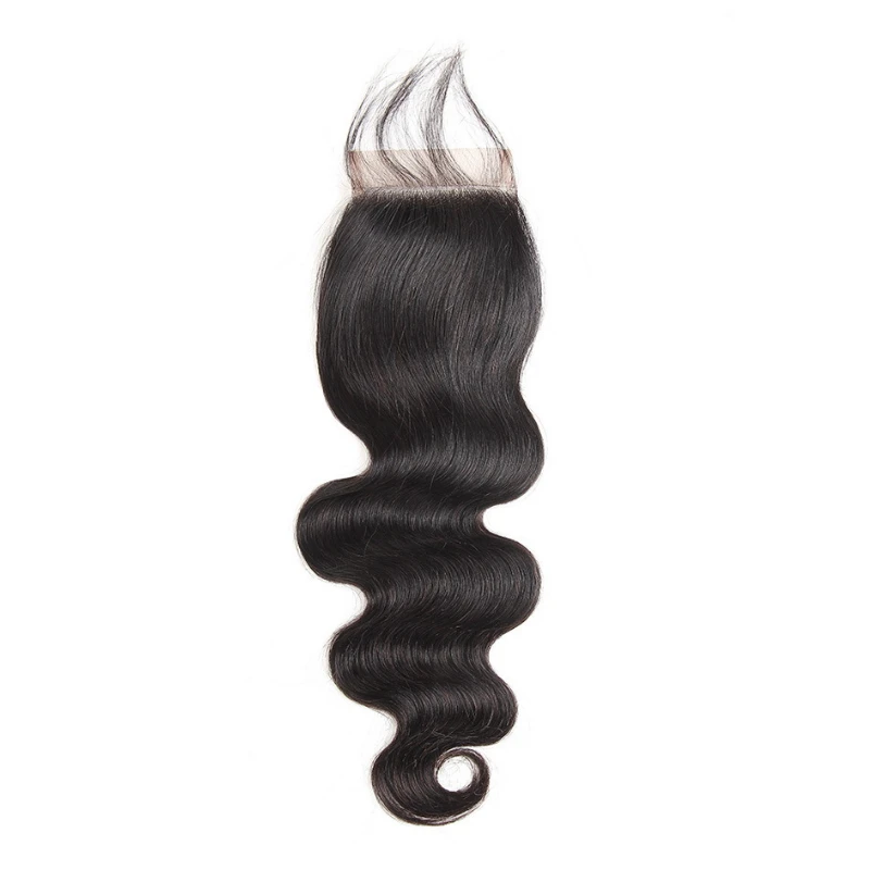4x4 Body wave lace closure human hair