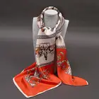 China supplier Fashion hot selling pure silk print satin scarfs