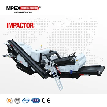 MPEX portable mobile impact crusher plant for construction waste recycling, demolition, limestone crushing plant