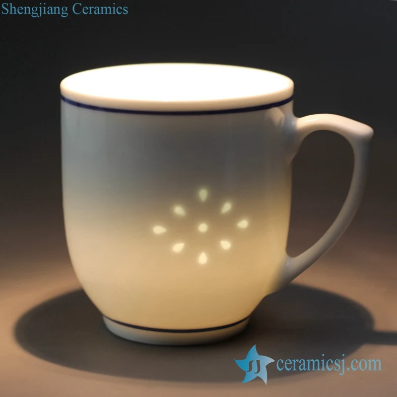 company logo customized ceramic coffee cup as souvenir